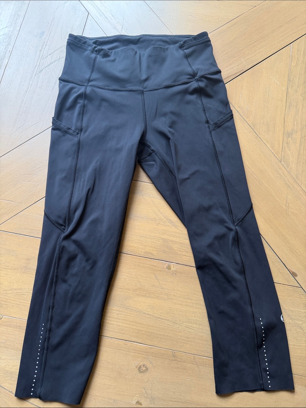 lululemon athletica Black Capris with Side Pockets
